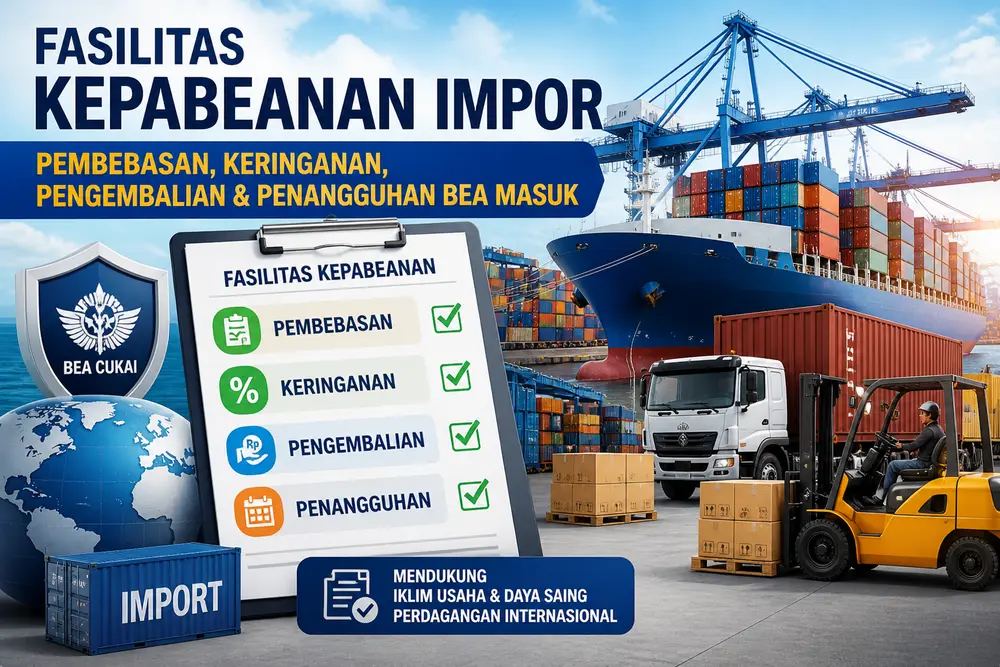 Ilustrasi fasilitas kepabeanan impor berupa pembebasan, keringanan, pengembalian dan penangguhan bea masuk di pelabuhan