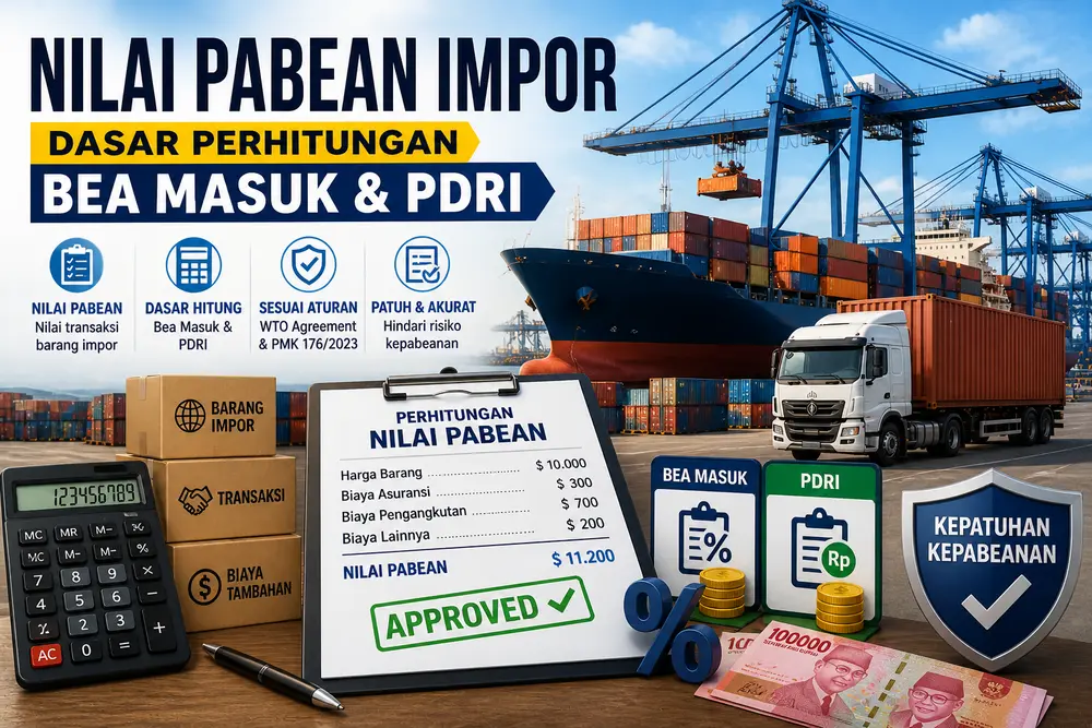 Ilustrasi nilai pabean impor sebagai dasar perhitungan bea masuk dan PDRI di pelabuhan