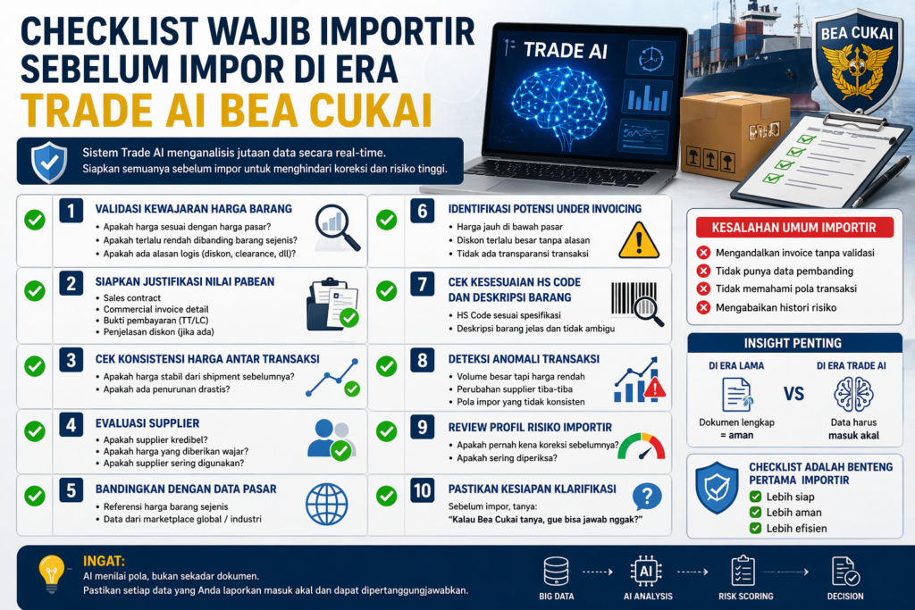 Checklist Wajib Importir sebelum Impor di Era Trade AI Bea Cukai